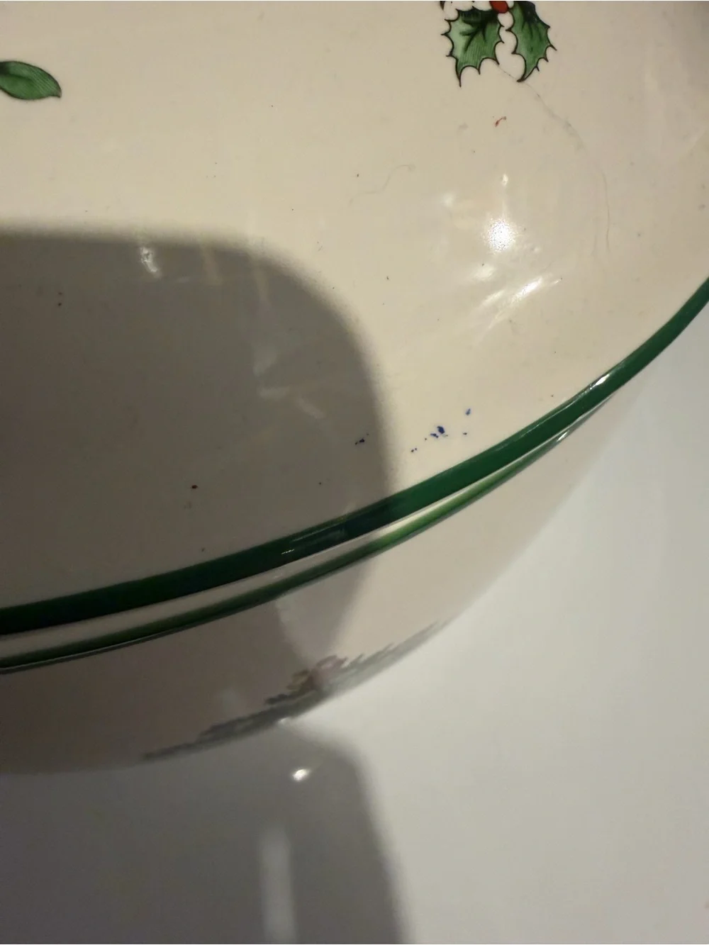 Spode Christmas Tree Covered Casserole in Cream and Green